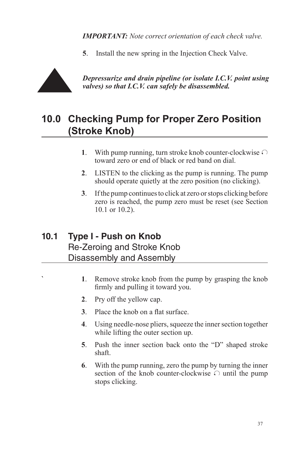 Nova-Tech LMI Series AA-B-C-E-J-P Metering Pumps User Manual | Page 37 / 44