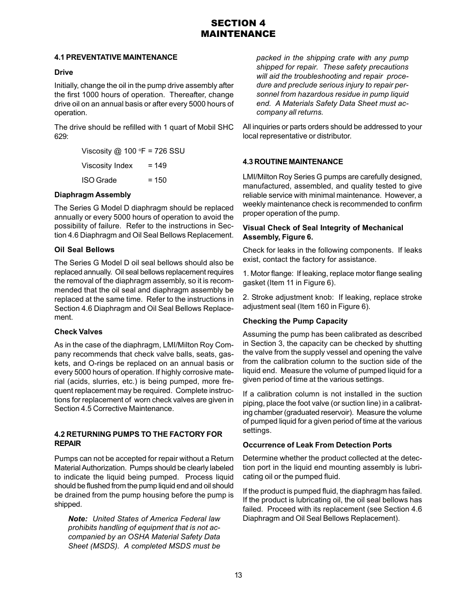 Nova-Tech LMI Series G - SD Metering Pump User Manual | Page 19 / 48