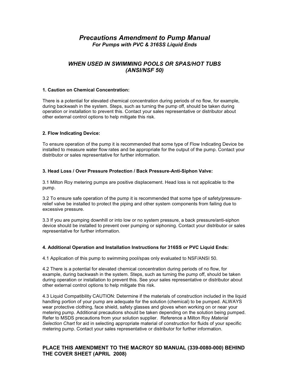 Nova-Tech LMI Series G - SD Metering Pump User Manual | Page 2 / 48