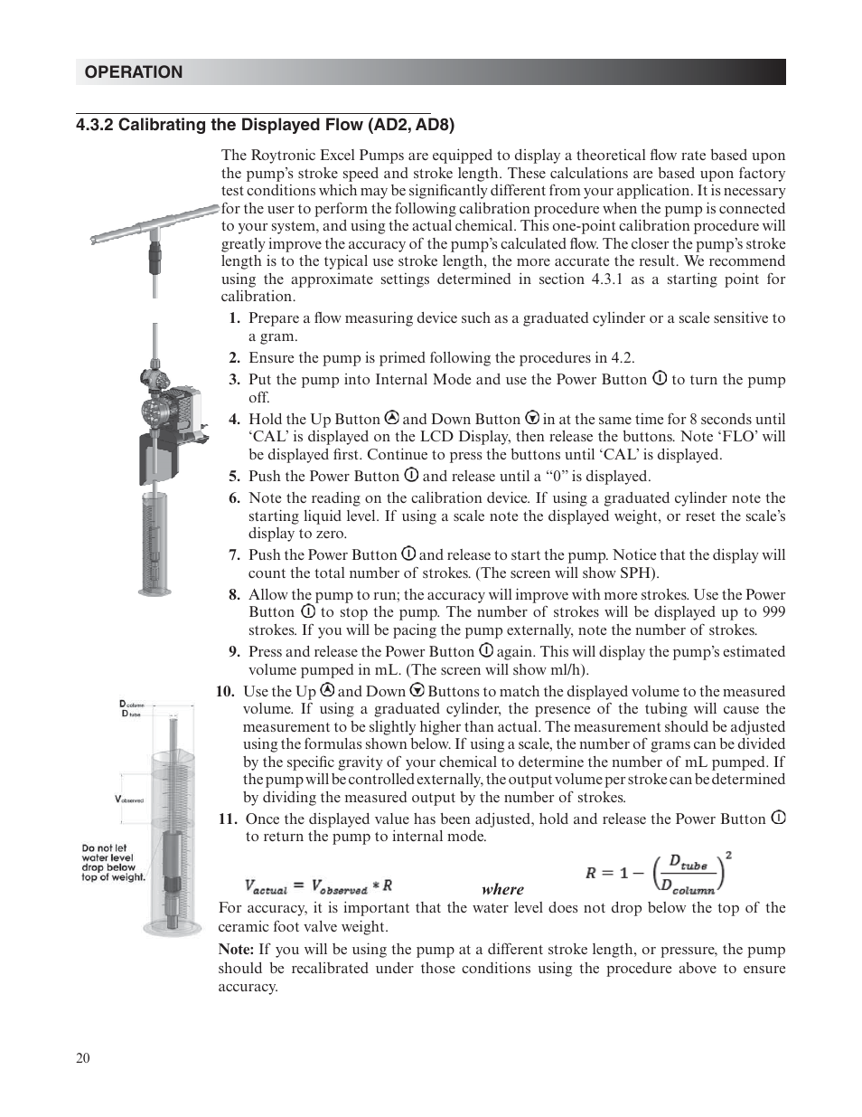 Nova-Tech LMI Roytronic Excel Series AD Metering Pump User Manual | Page 20 / 44