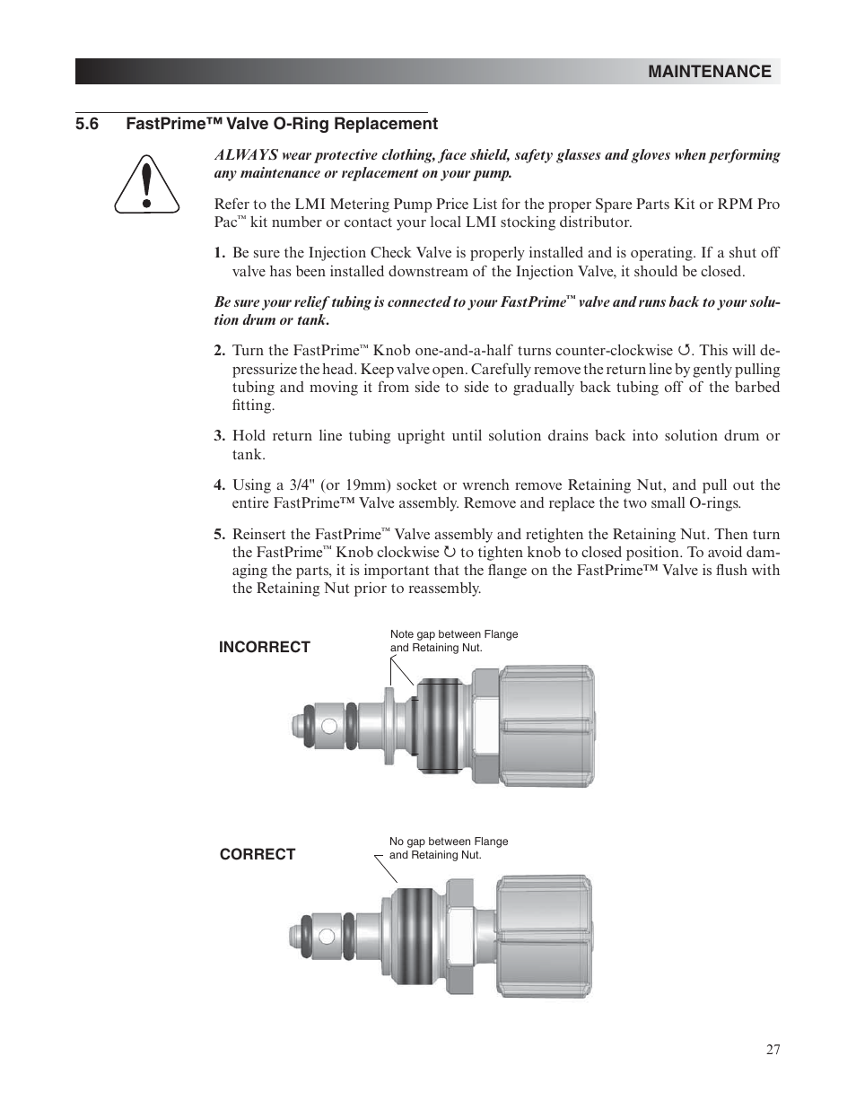 Nova-Tech LMI Roytronic Excel Series AD Metering Pump User Manual | Page 27 / 44