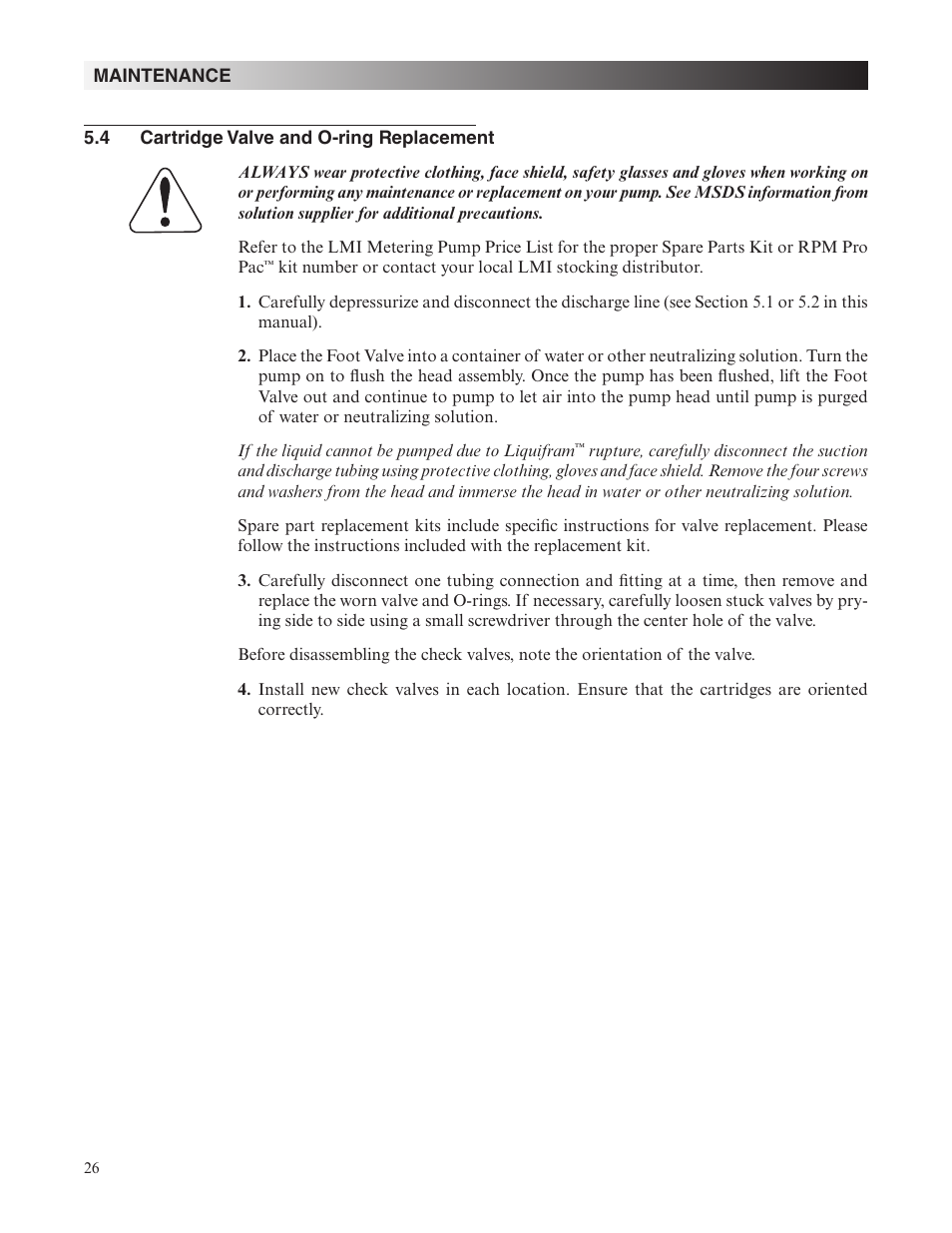 Nova-Tech LMI Roytronic Series A Metering Pump User Manual | Page 26 / 40