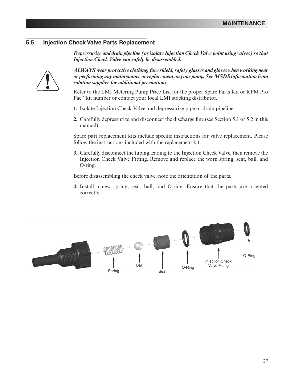 Nova-Tech LMI Roytronic Series A Metering Pump User Manual | Page 27 / 40