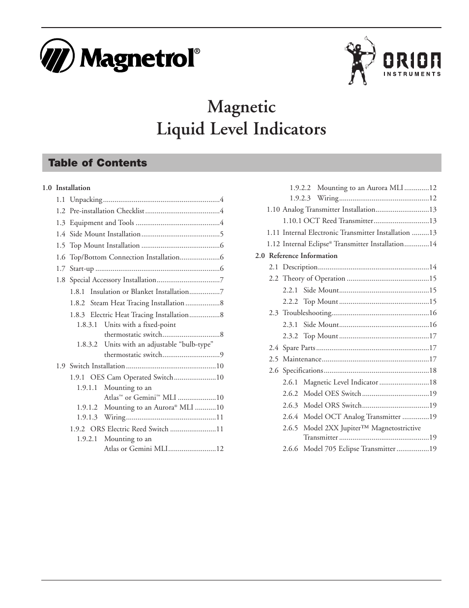 Orion Instruments Atlas User Manual | Page 3 / 20