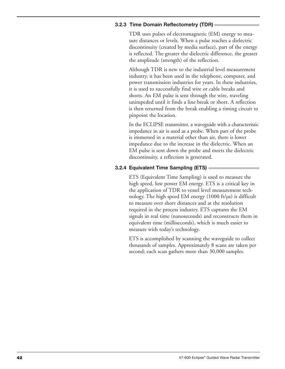 3 time domain reflectometry (tdr), 4 equivalent time sampling (ets) | Orion Instruments Eclipse 705 User Manual | Page 42 / 68