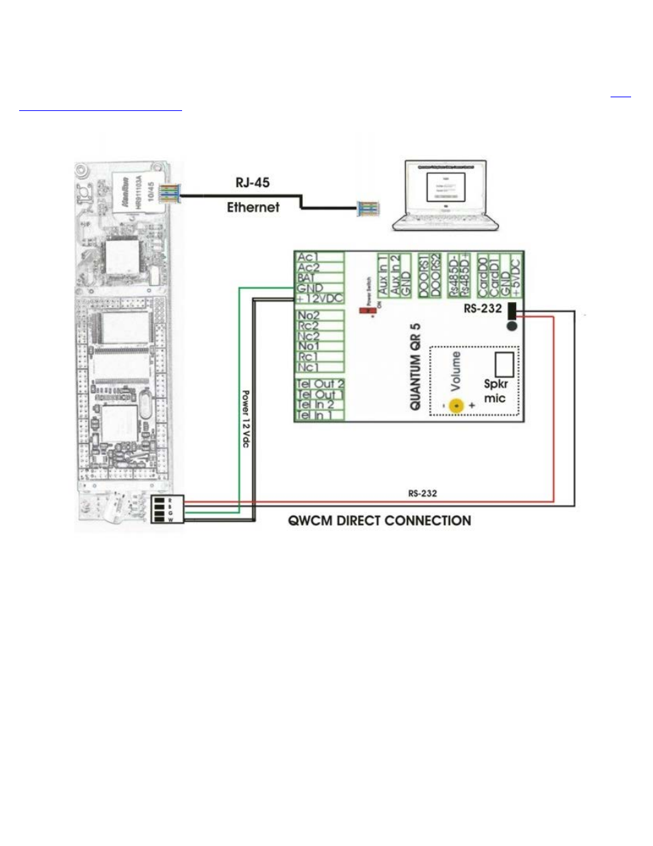 Qwcm direct connection, Qwcm local area network (lan) | Pach and Company Quantum QWCM User Manual | Page 4 / 7