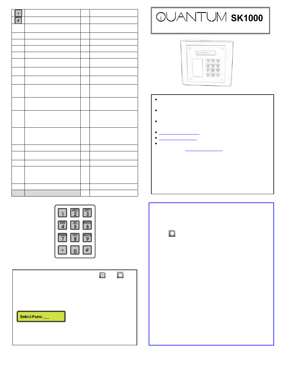 Pach and Company Quantum SK1000 User Manual | 2 pages