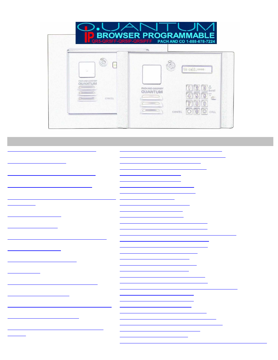Pach and Company Quantum QR Series QR5-QR5FF-QR5IP-QR5IPFF Manual User Manual | 42 pages