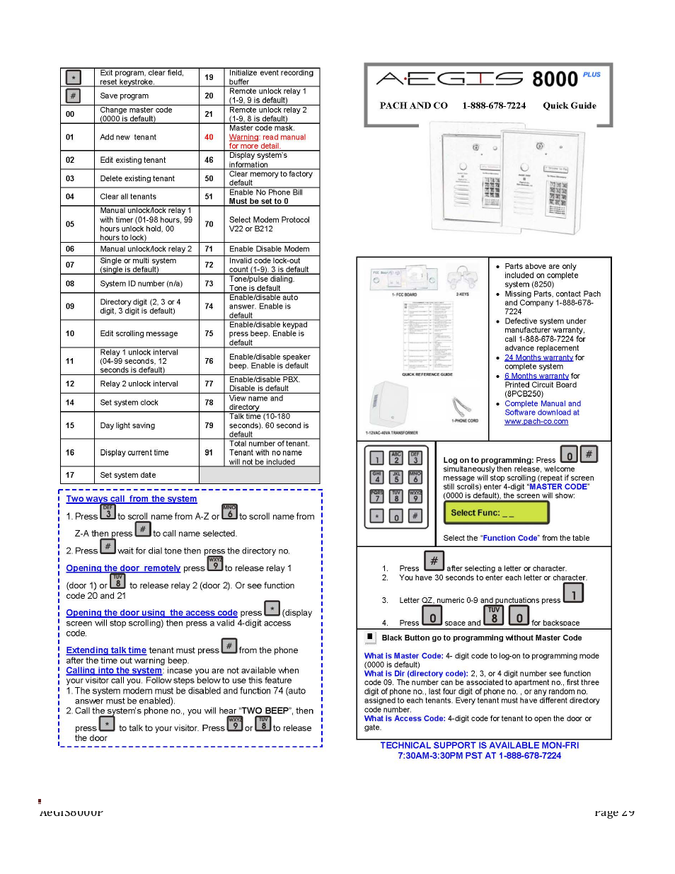 Pach and Company AeGIS 8000P Series Manual User Manual | Page 29 / 30