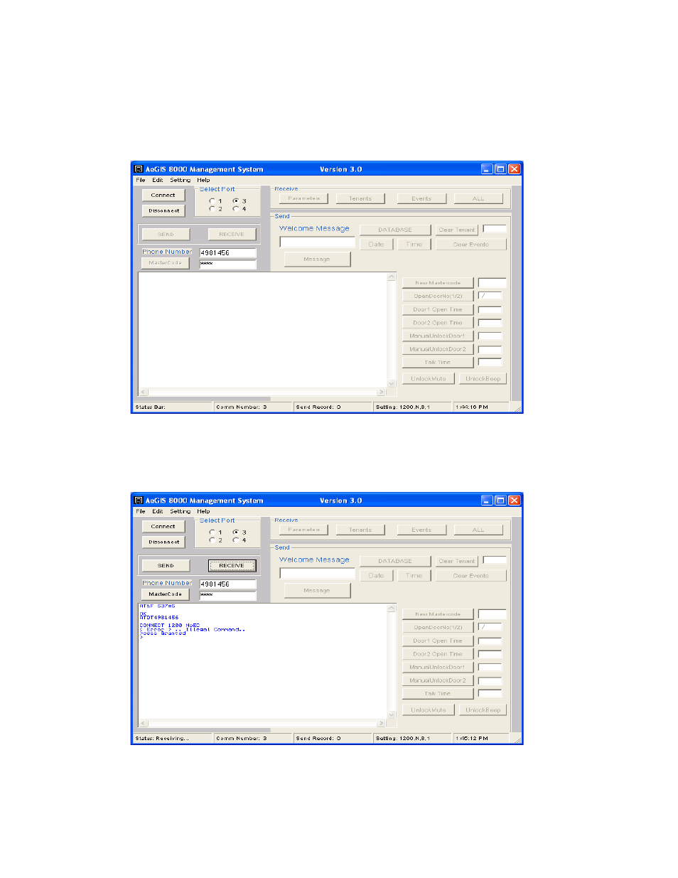 Chapter 7, Sending the database | Pach and Company AeGIS 8000P Series Software manual User Manual | Page 24 / 35