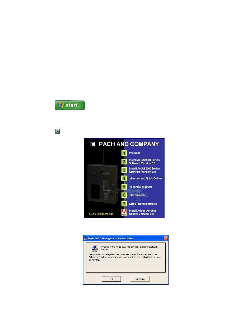Chapter 2, Software | Pach and Company AeGIS 8000P Series Software manual User Manual | Page 6 / 35