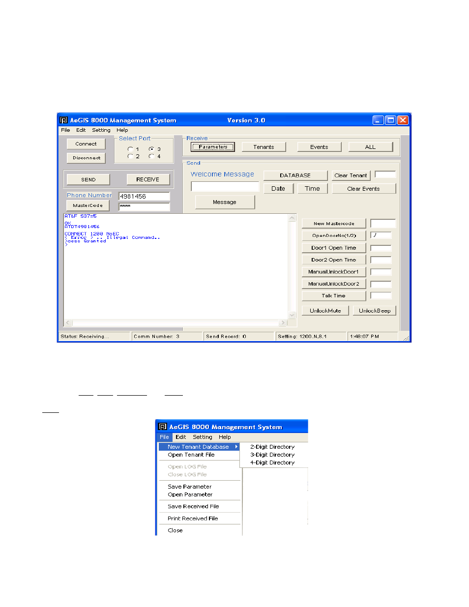 Chapter 3, Understanding the software screen | Pach and Company AeGIS 8000P Series Software manual User Manual | Page 8 / 35