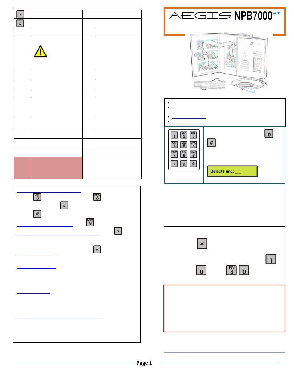 Pach and Company AeGIS NPB7000 Series Quick Guide User Manual | 4 pages