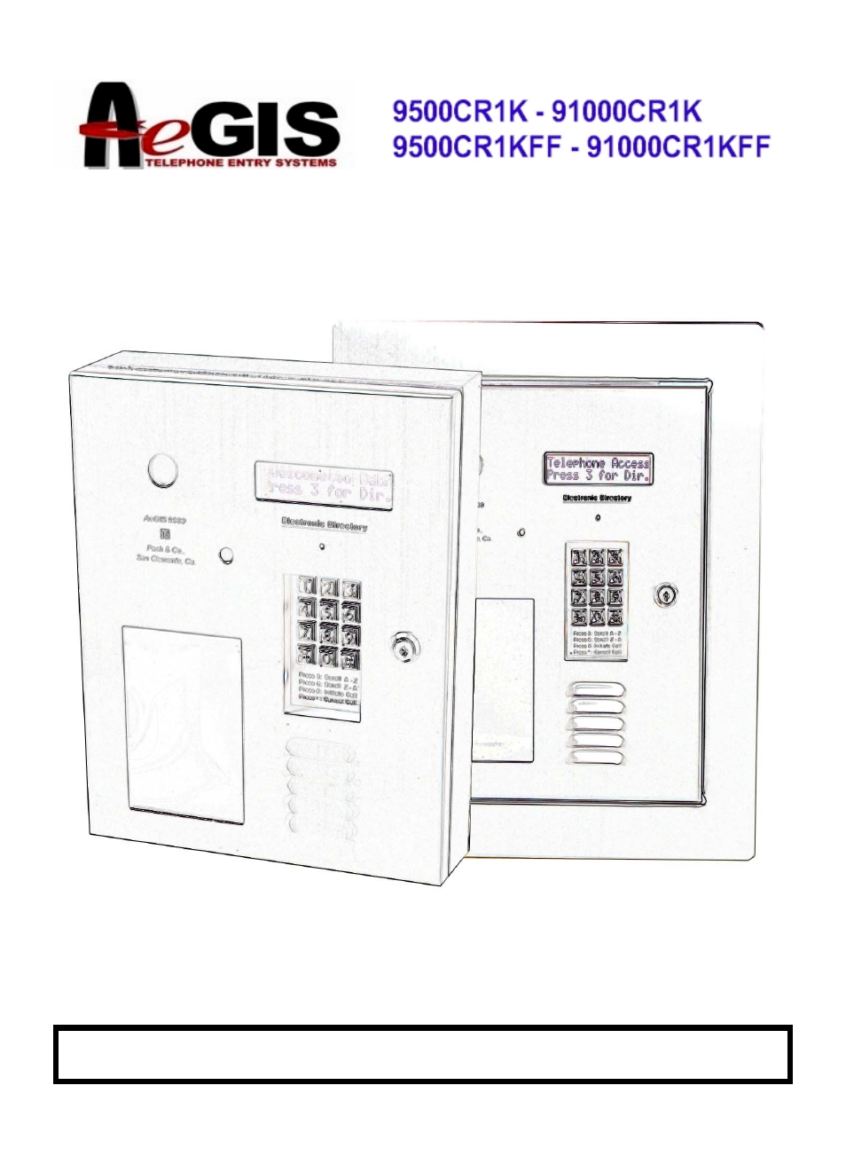 Pach and Company AeGIS 9000 Series Quick Guide User Manual | 6 pages