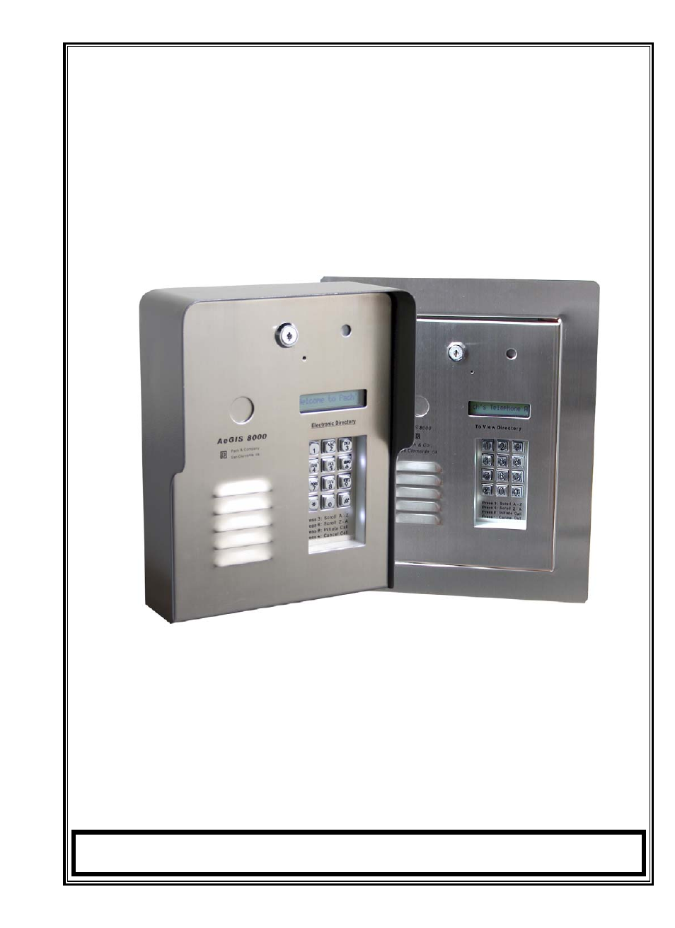 Pach and Company AeGIS 8000 Series Manual User Manual | 32 pages