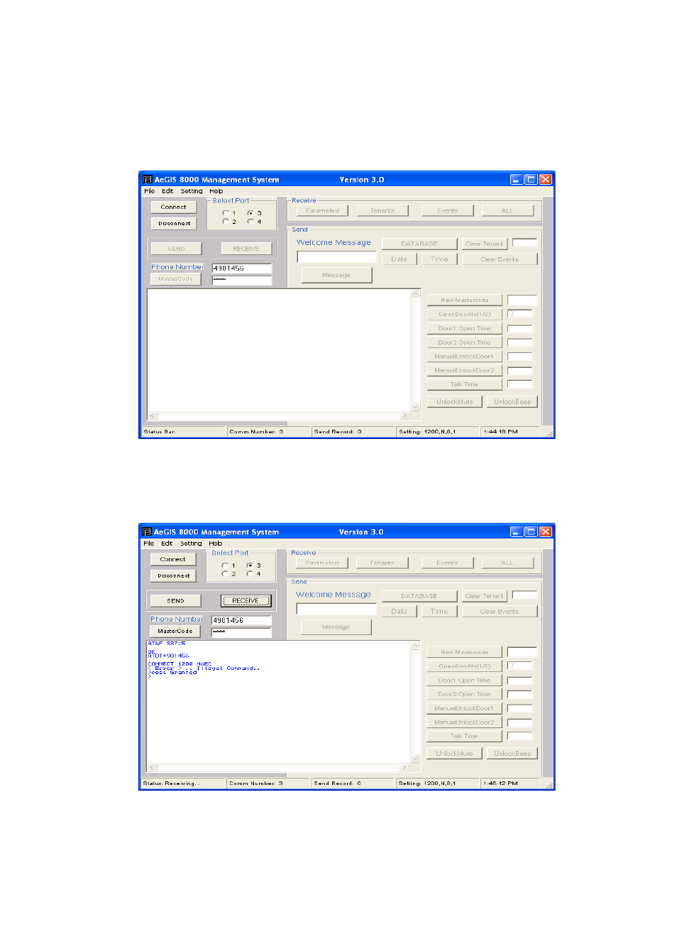 Chapter 7, Sending the database | Pach and Company AeGIS 8000 Series Software manual User Manual | Page 24 / 35