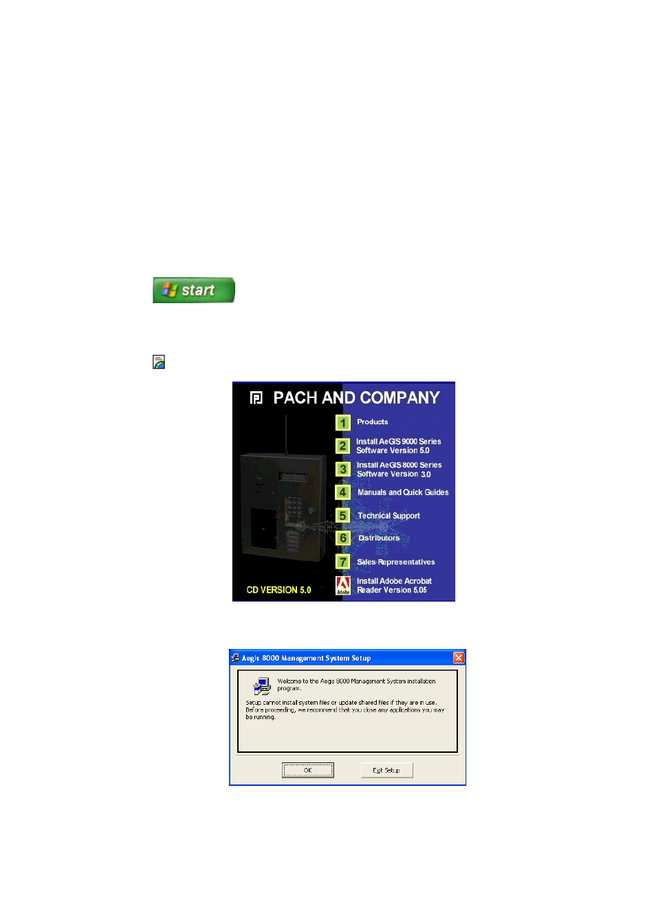 Chapter 2, Software | Pach and Company AeGIS 8000 Series Software manual User Manual | Page 6 / 35