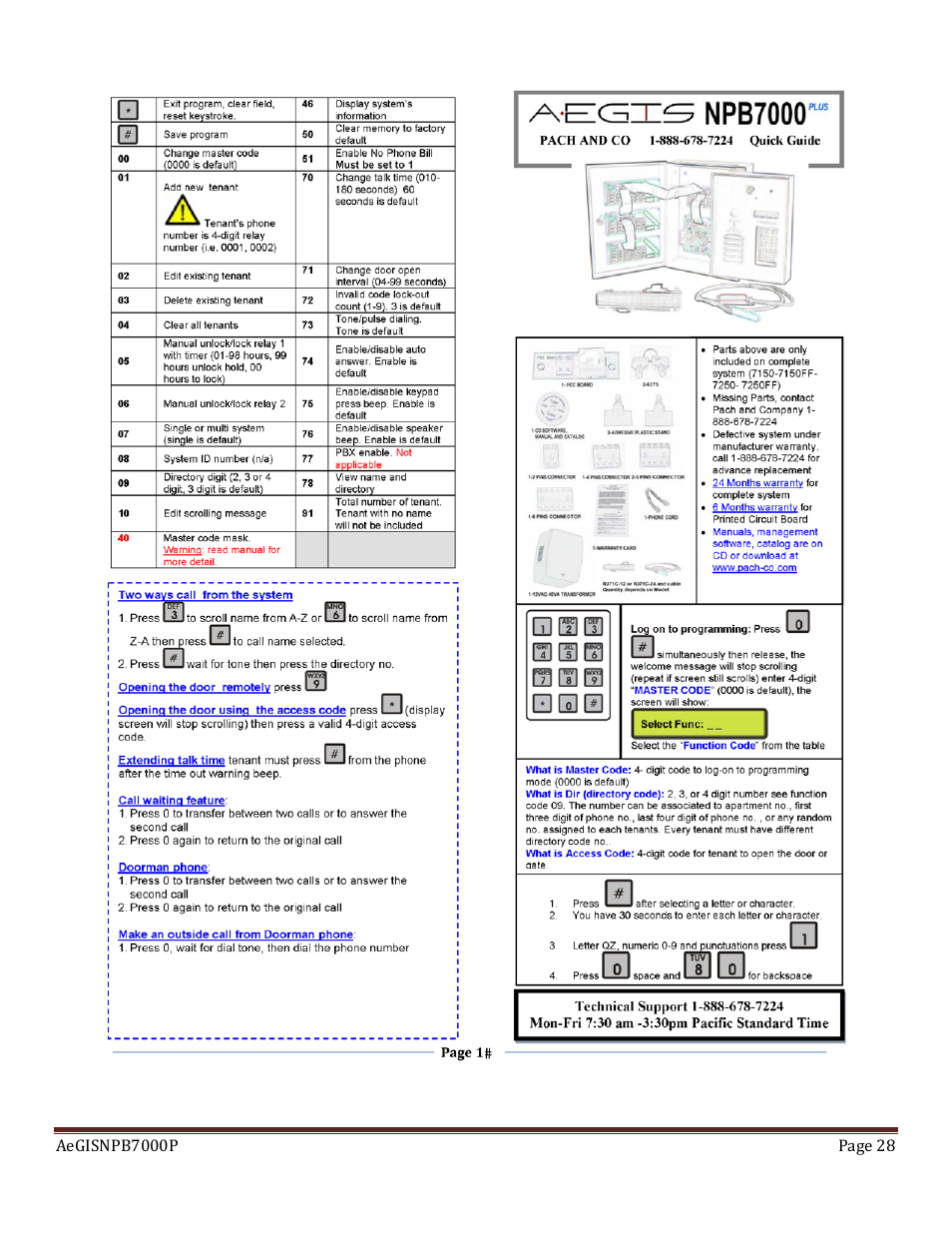 Pach and Company AeGIS NPB7000 Series Manual User Manual | Page 28 / 28