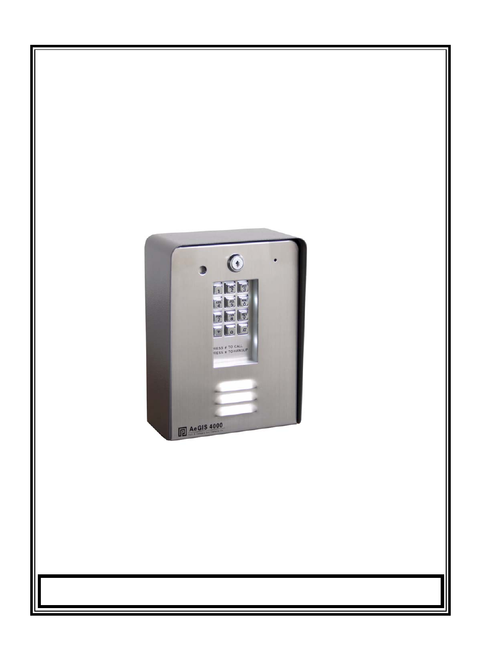 Pach and Company AeGIS 4000_4000RT Manual User Manual | 37 pages