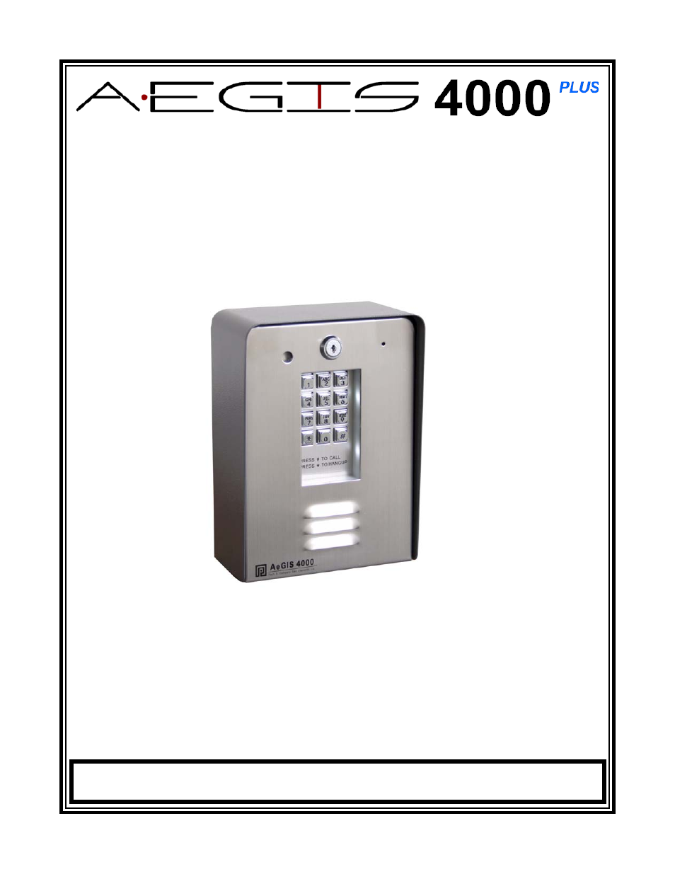 Pach and Company AeGIS 4000P Manual User Manual | 36 pages