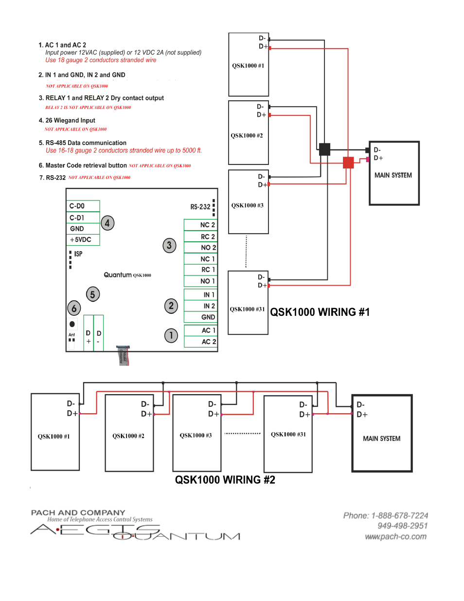 Pach and Company QSK1000 User Manual | Page 2 / 2