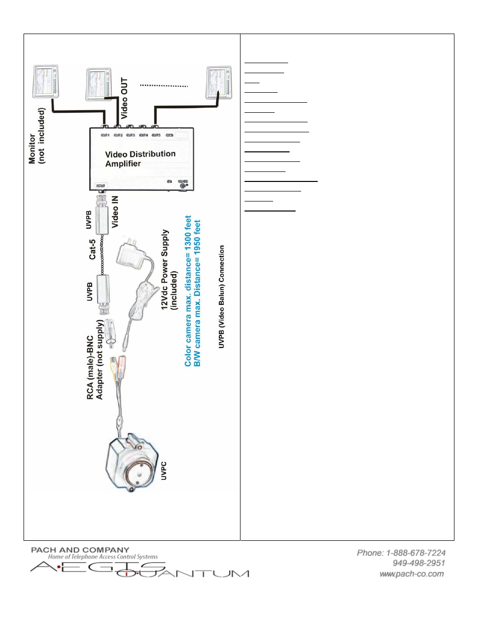 Pach and Company UVPC User Manual | Page 2 / 2