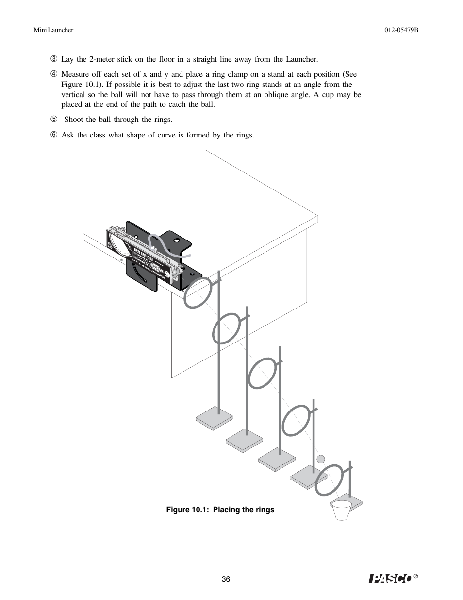 PASCO ME-6825A MINI LAUNCHER User Manual | Page 38 / 39