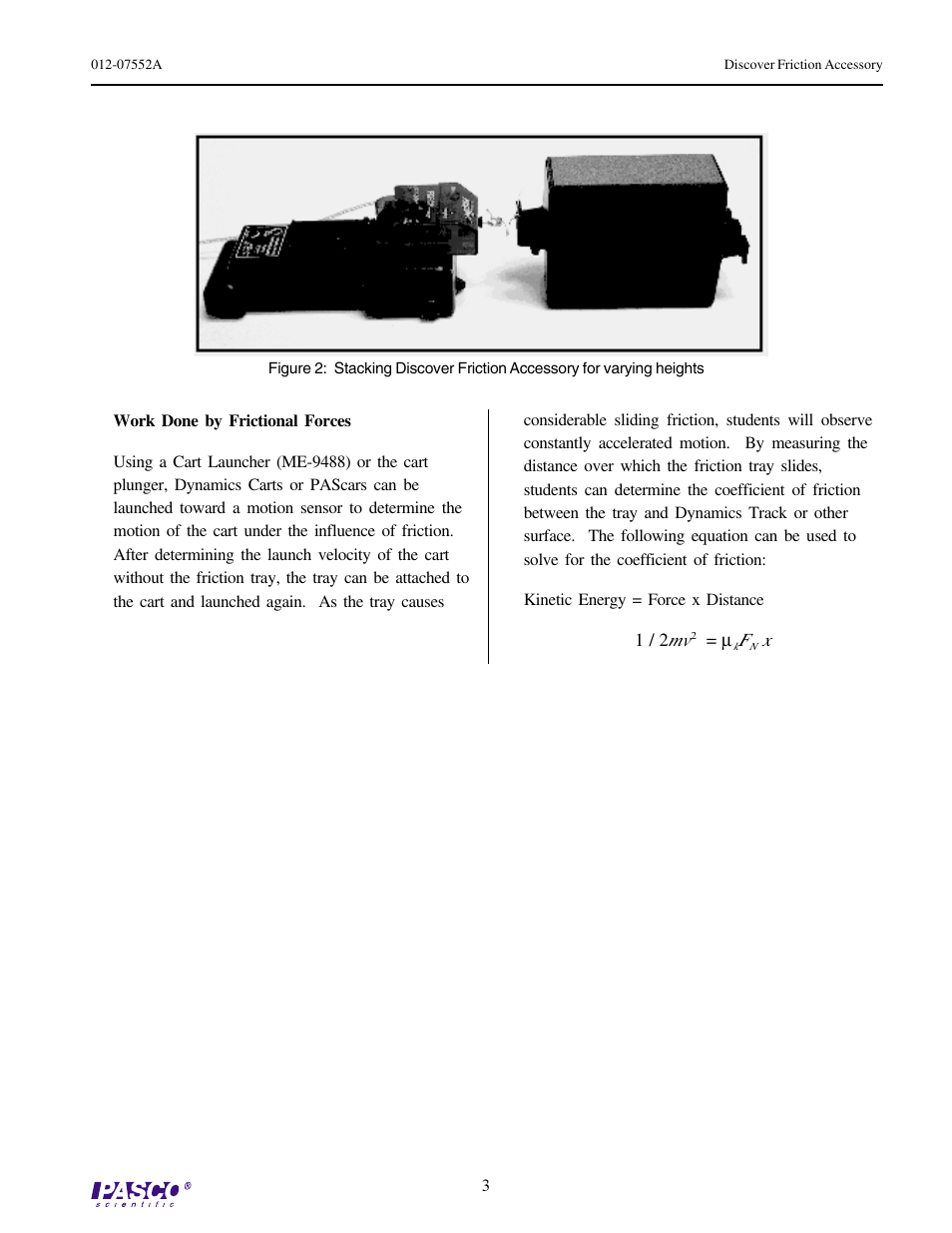 PASCO ME-8574 DISCOVER FRICTION ACCESSORY User Manual | Page 3 / 4