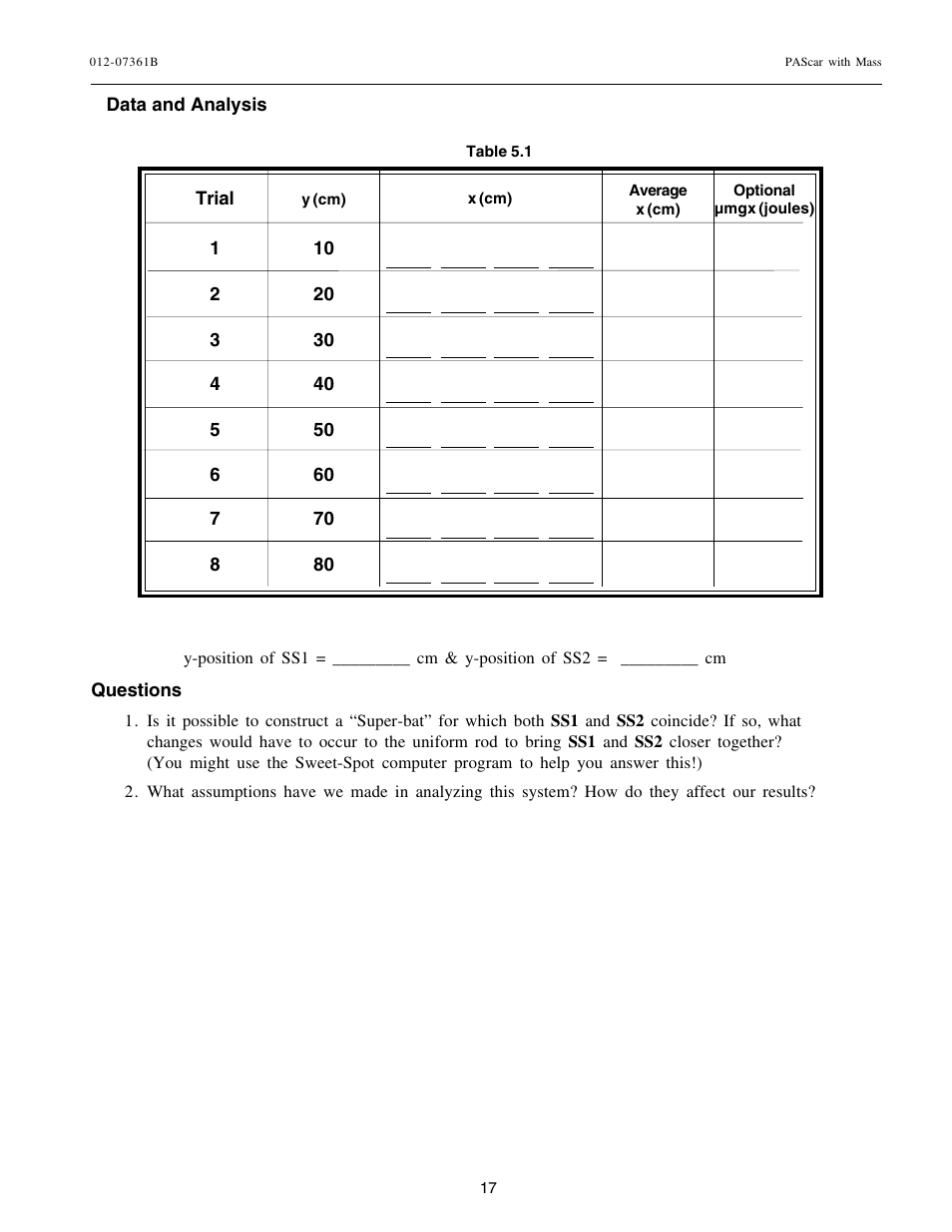 PASCO ME-6950 PAScar with Mass User Manual | Page 18 / 29