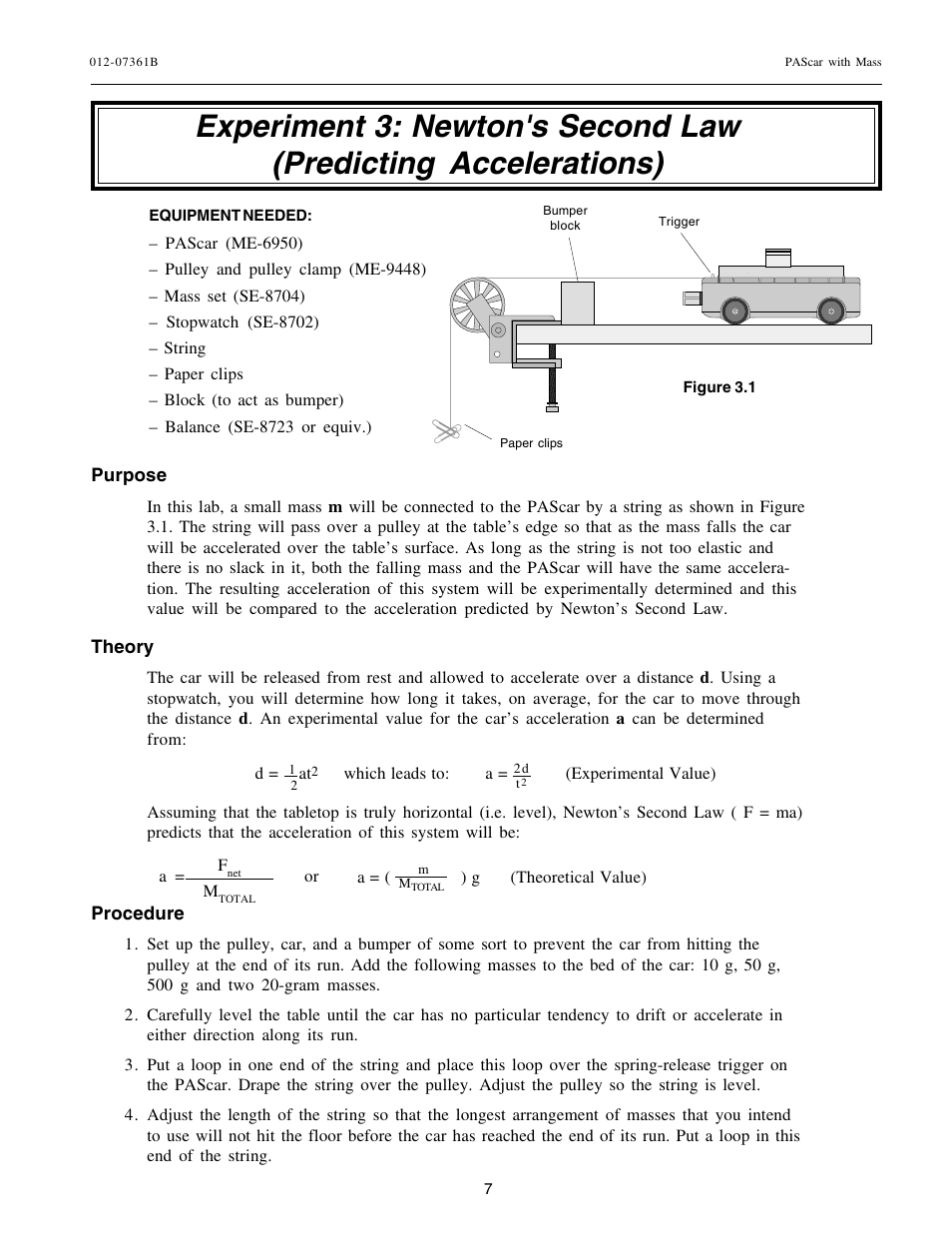PASCO ME-6950 PAScar with Mass User Manual | Page 8 / 29