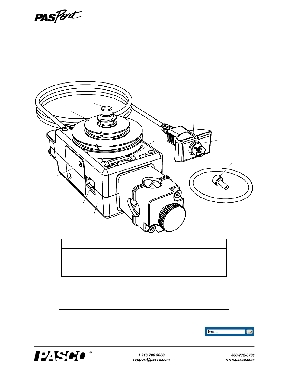 PASCO PS-2120A Rotary Motion Sensor User Manual | 9 pages