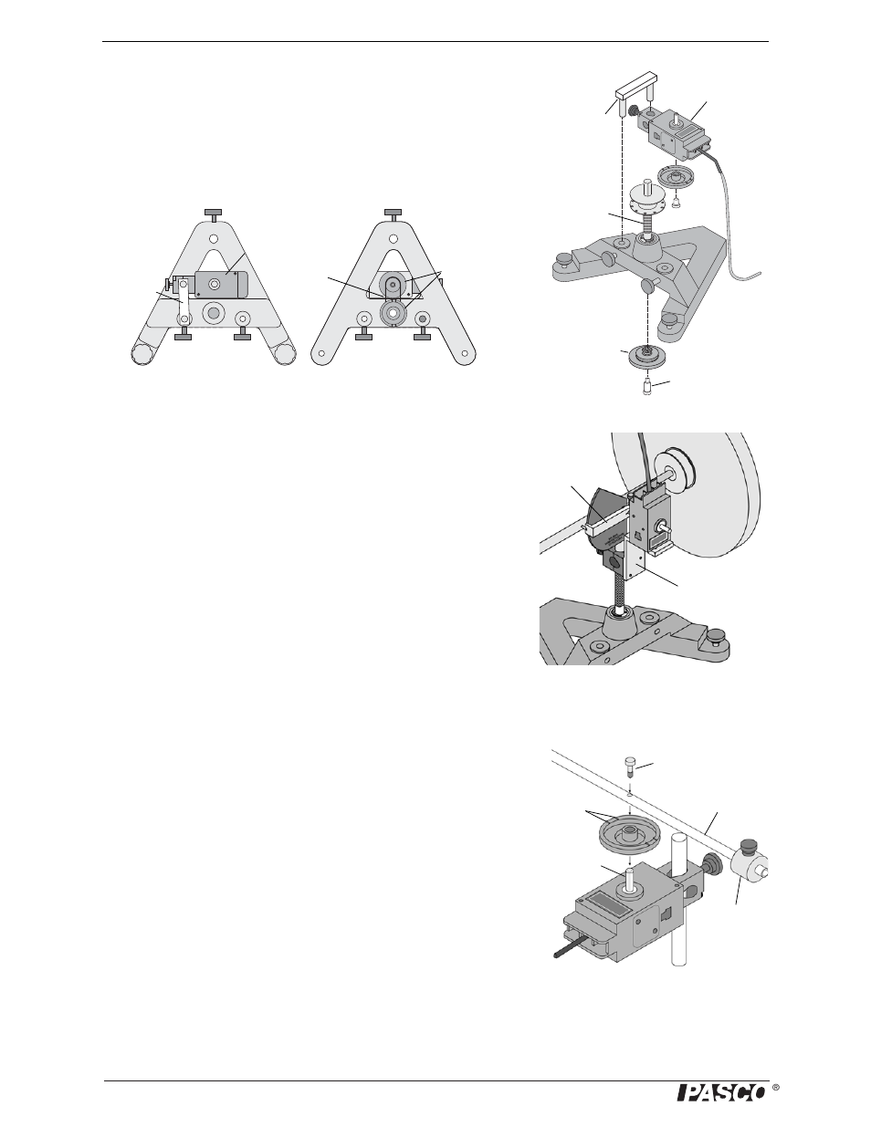 Attaching accessories to the rotary motion sensor | PASCO PS-2120A Rotary Motion Sensor User Manual | Page 4 / 9