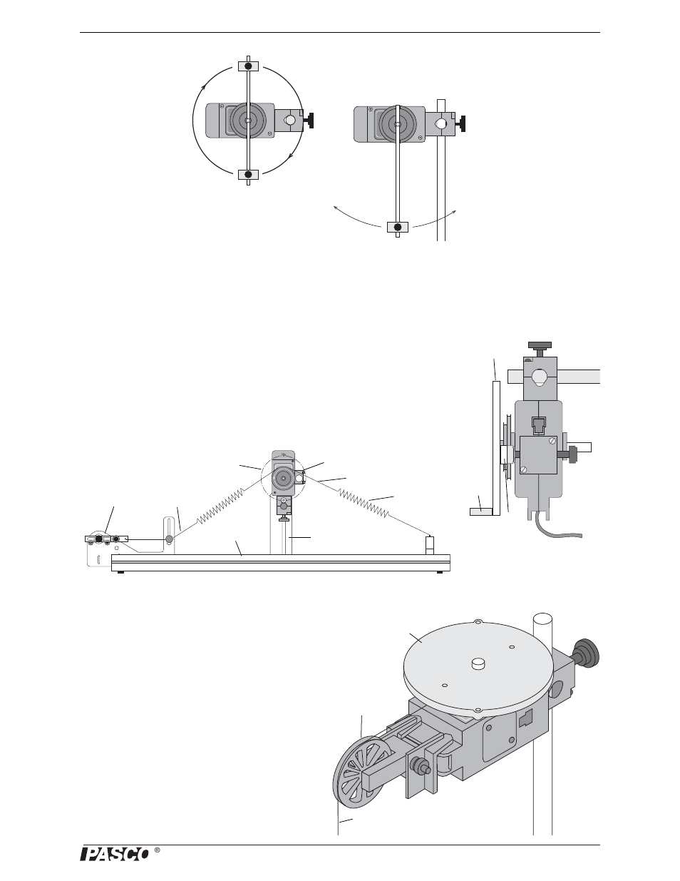 Using the mini-rotational disk | PASCO PS-2120A Rotary Motion Sensor User Manual | Page 5 / 9