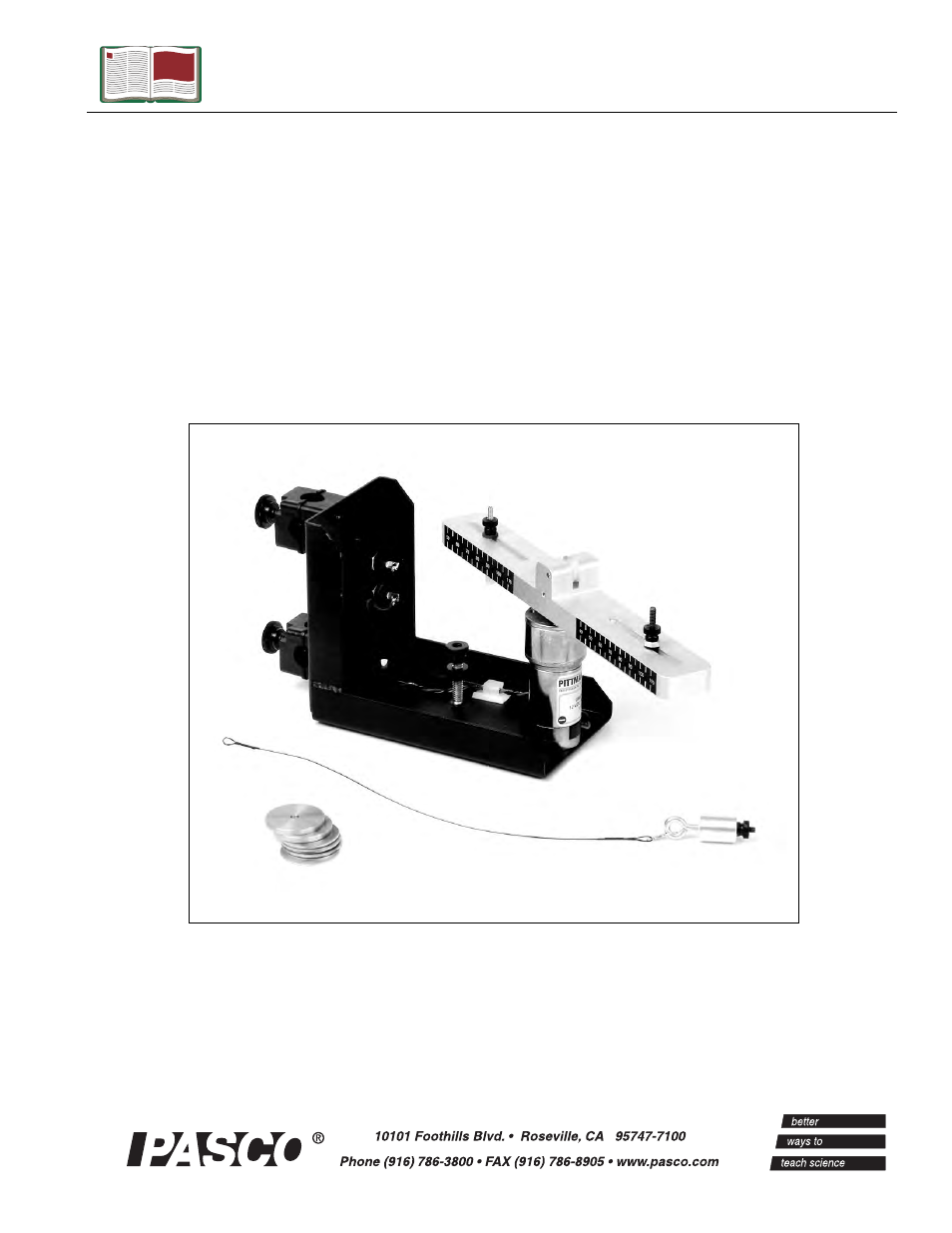 PASCO ME-8088 Centripetal Force Apparatus User Manual | 20 pages