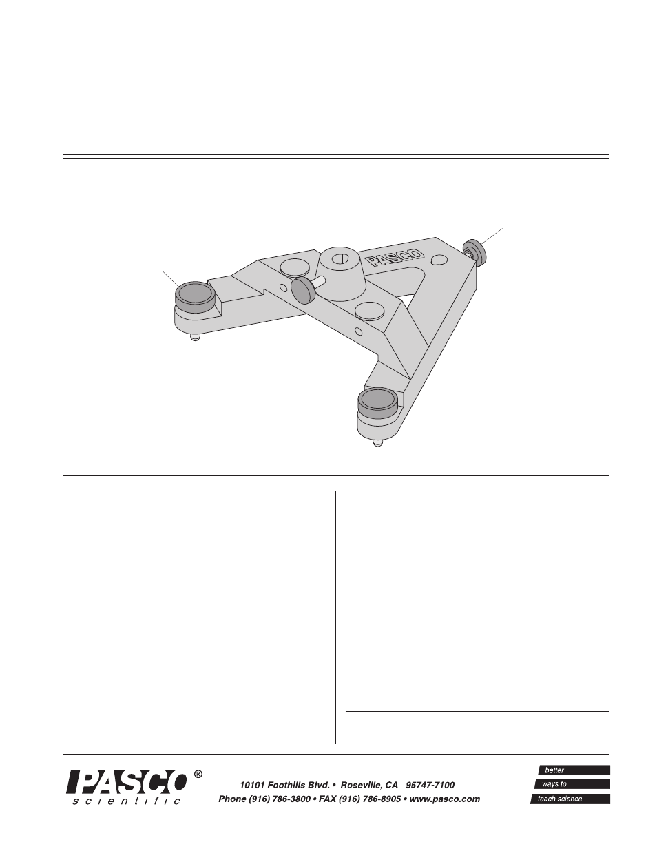 PASCO ME-8735 Large Rod Stand User Manual | 2 pages