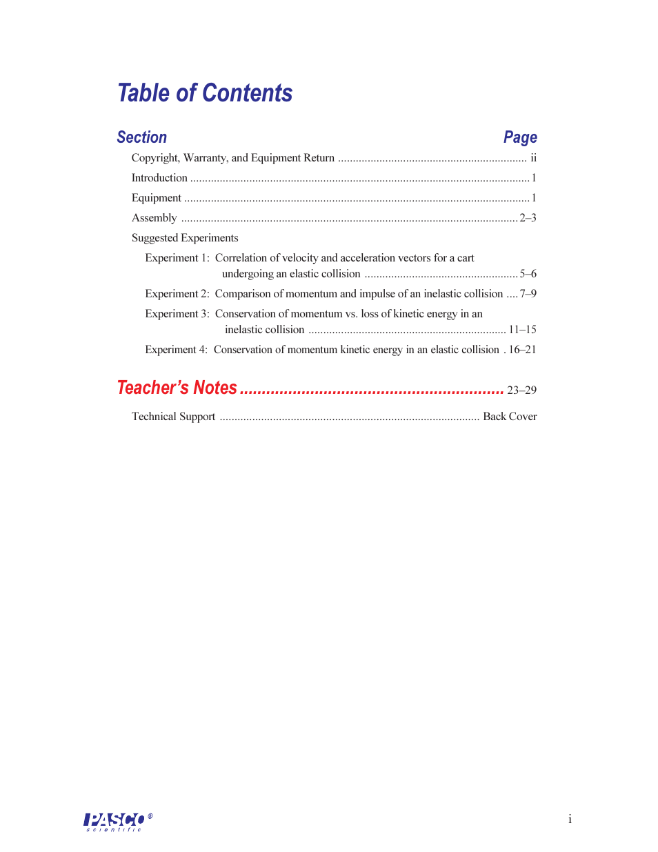 PASCO ME-6569 RMS_IDS KIT User Manual | Page 3 / 36