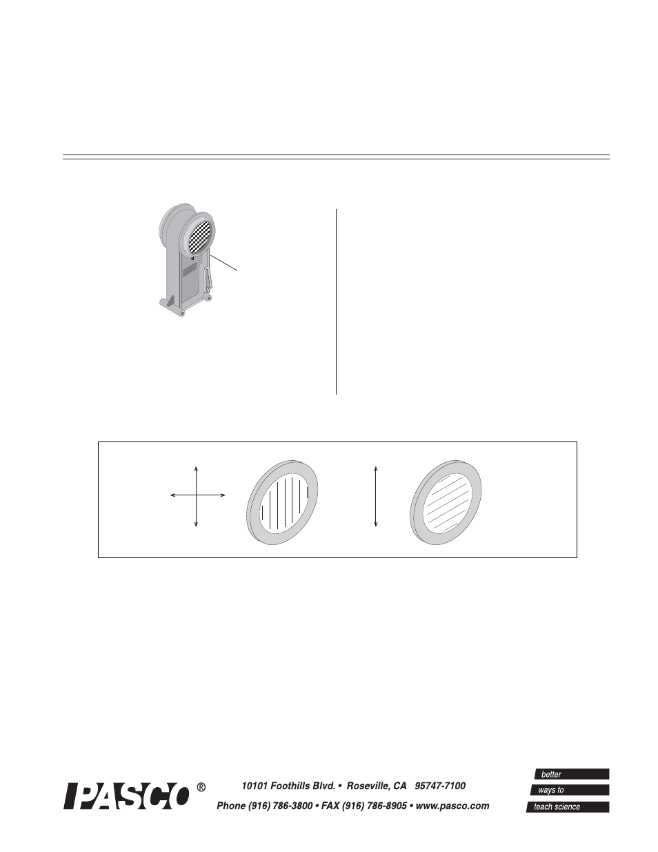 PASCO OS-8473 POLARIZER SET User Manual | 2 pages