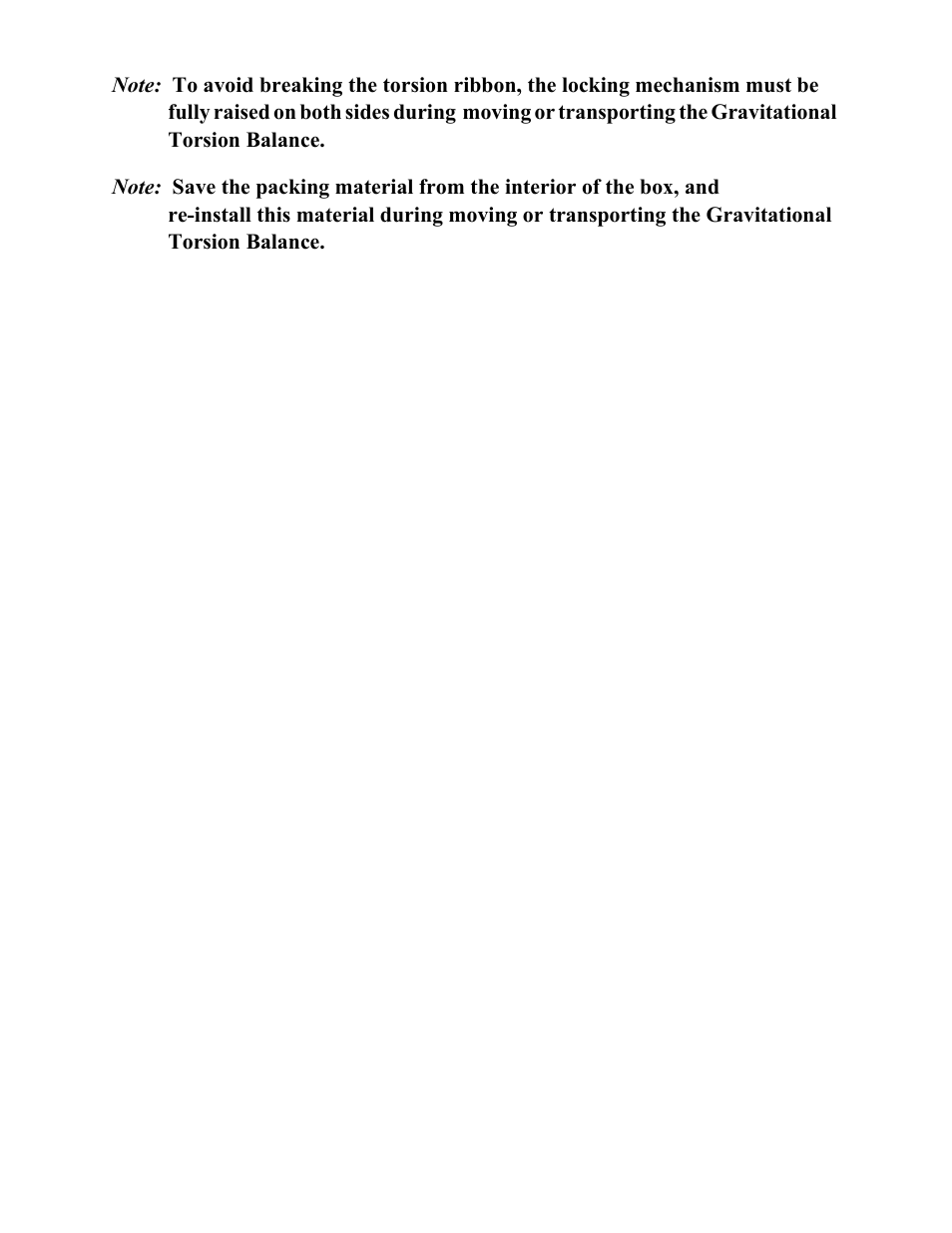 PASCO AP-8215A Gravitational Torsion Balance User Manual | Page 2 / 20