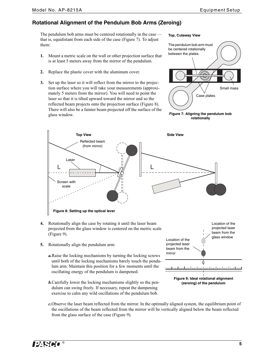 Case plates | PASCO AP-8215A Gravitational Torsion Balance User Manual | Page 9 / 20