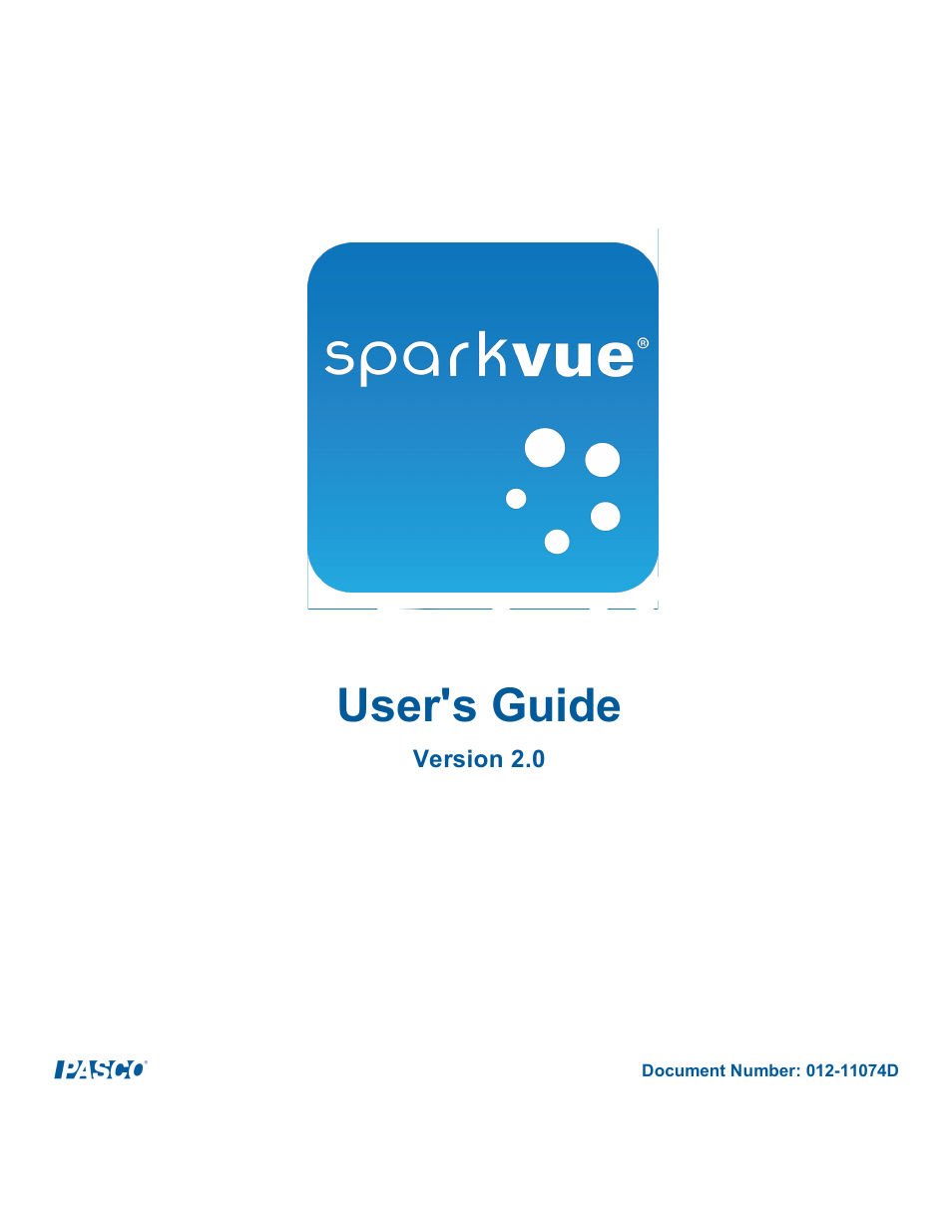 PASCO SPARKvue ver.2.0 User Manual | 118 pages