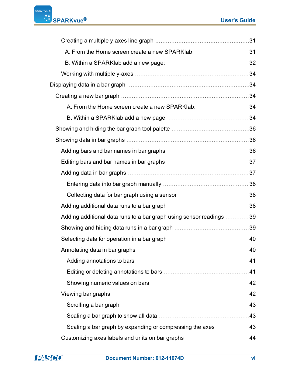 PASCO SPARKvue ver.2.0 User Manual | Page 7 / 118