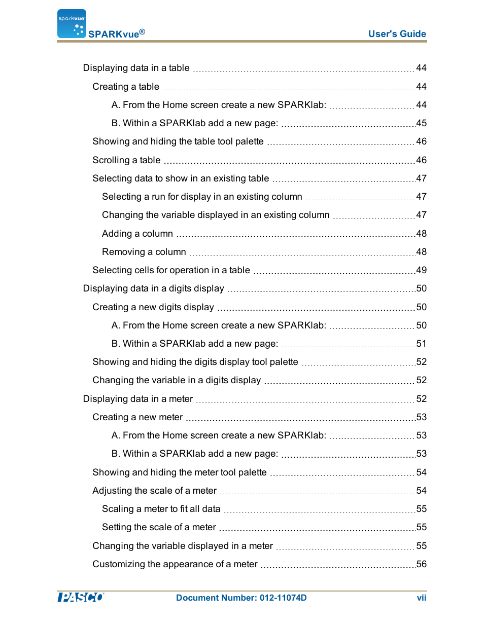 PASCO SPARKvue ver.2.0 User Manual | Page 8 / 118