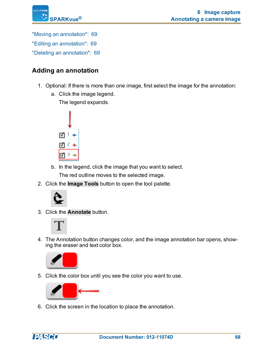 Adding an annotation | PASCO SPARKvue ver.2.0 User Manual | Page 80 / 118