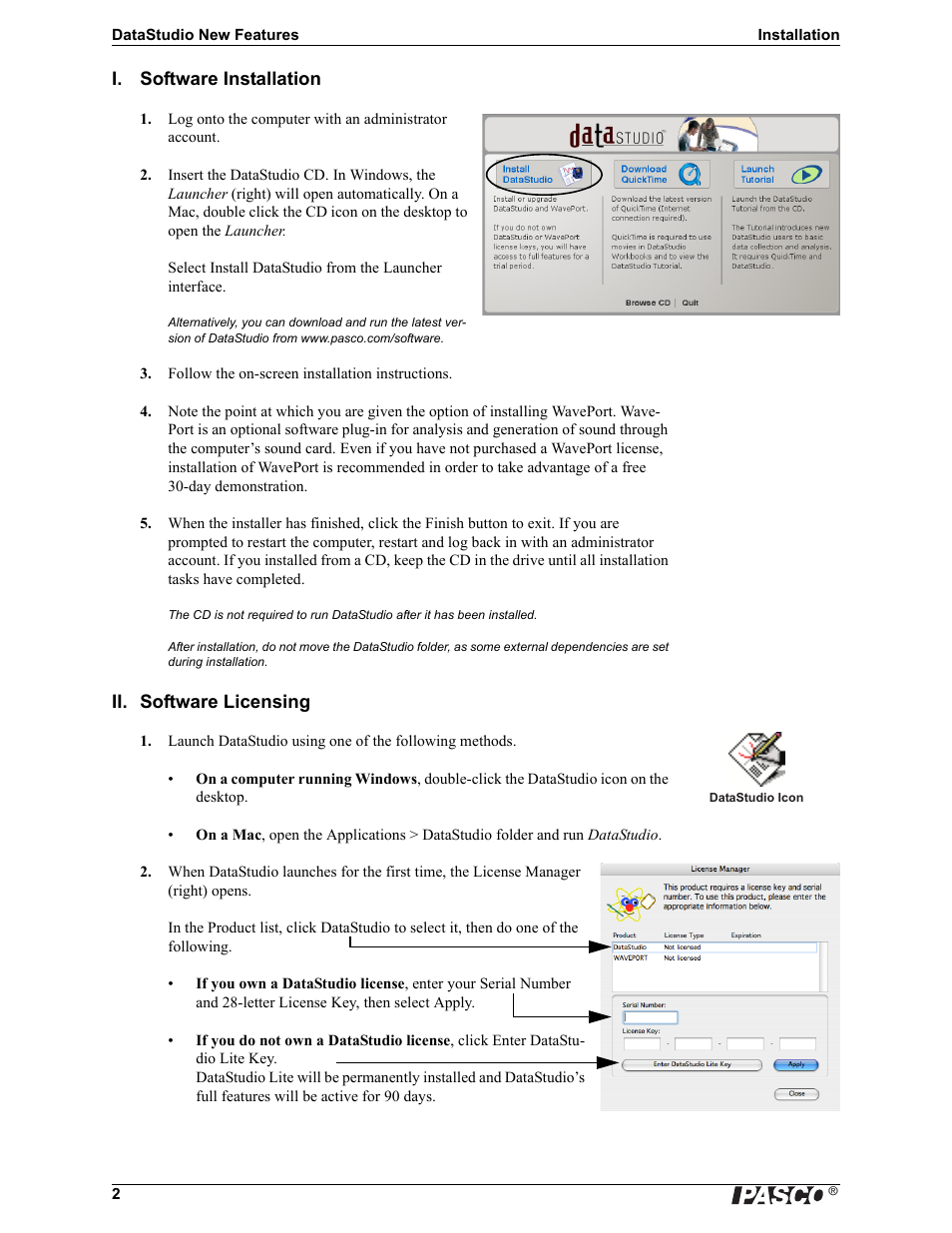 I) software licensing, and (iii) | PASCO DataStudio New Features Guide User Manual | Page 2 / 13