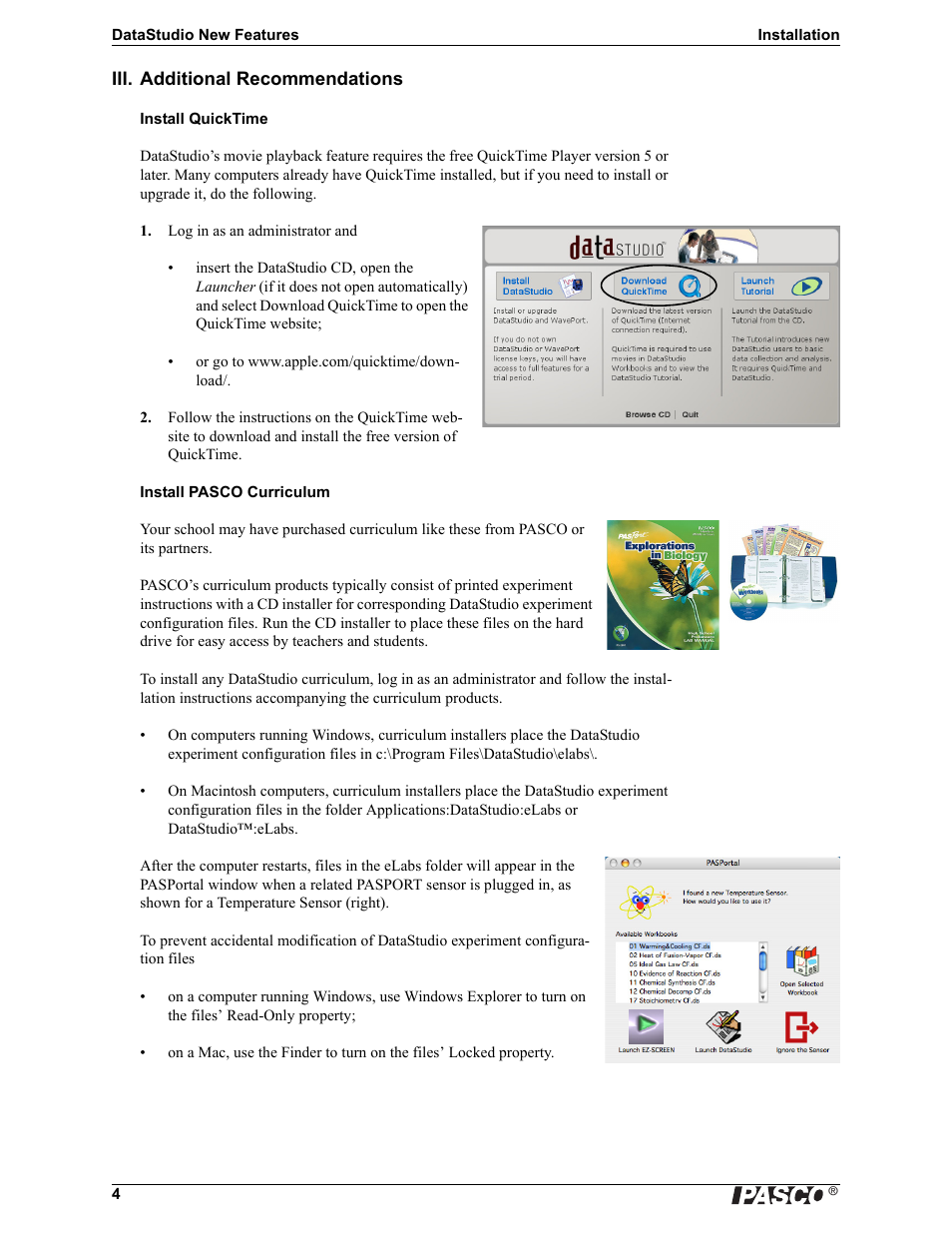 Additional recommendations | PASCO DataStudio New Features Guide User Manual | Page 4 / 13