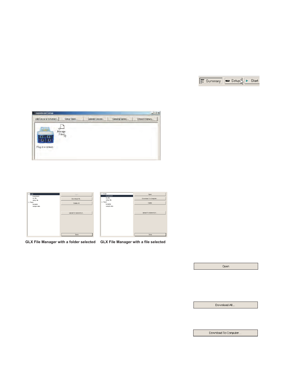 Transferring files, 100 o | PASCO Xplorer-GLX Users’ Guide User Manual | Page 106 / 152