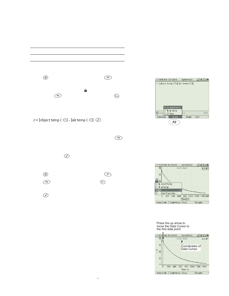 R = [object temp, C)] - [air temp | PASCO Xplorer-GLX Users’ Guide User Manual | Page 124 / 152