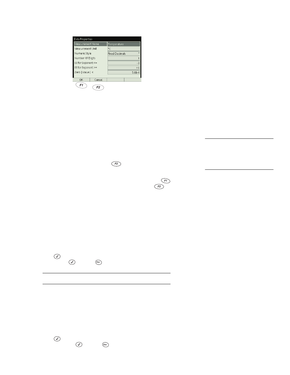 Data properties, To open the data properties dialog box, Navigating in the data properties dialog box | PASCO Xplorer-GLX Users’ Guide User Manual | Page 75 / 152