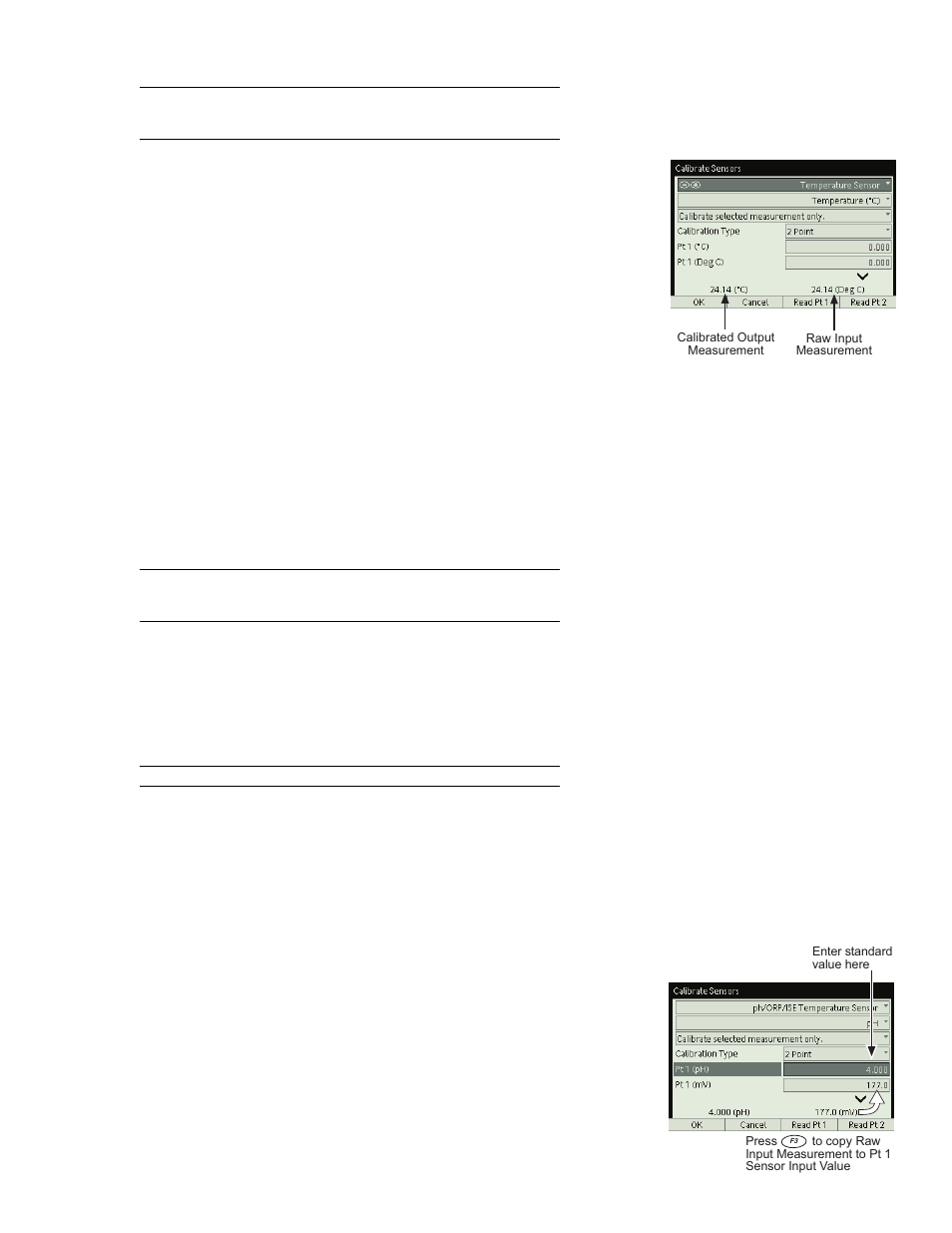 Note about raw input measurement, Calibration procedures | PASCO Xplorer-GLX Users’ Guide User Manual | Page 81 / 152