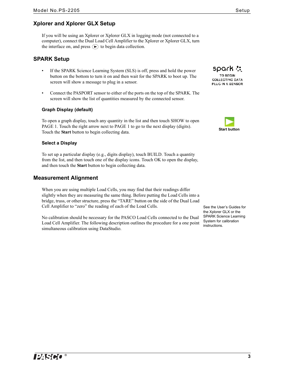 PASCO PS-2205 Dual Load Cell Amplifier User Manual | Page 3 / 5